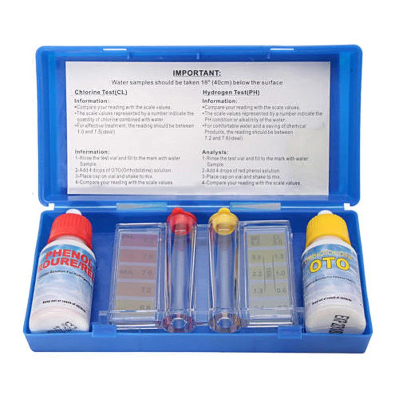 

PH Chlorine Water Quality Test Kit Swimming Pool Hydroponics Aquarium Tester Set LE66