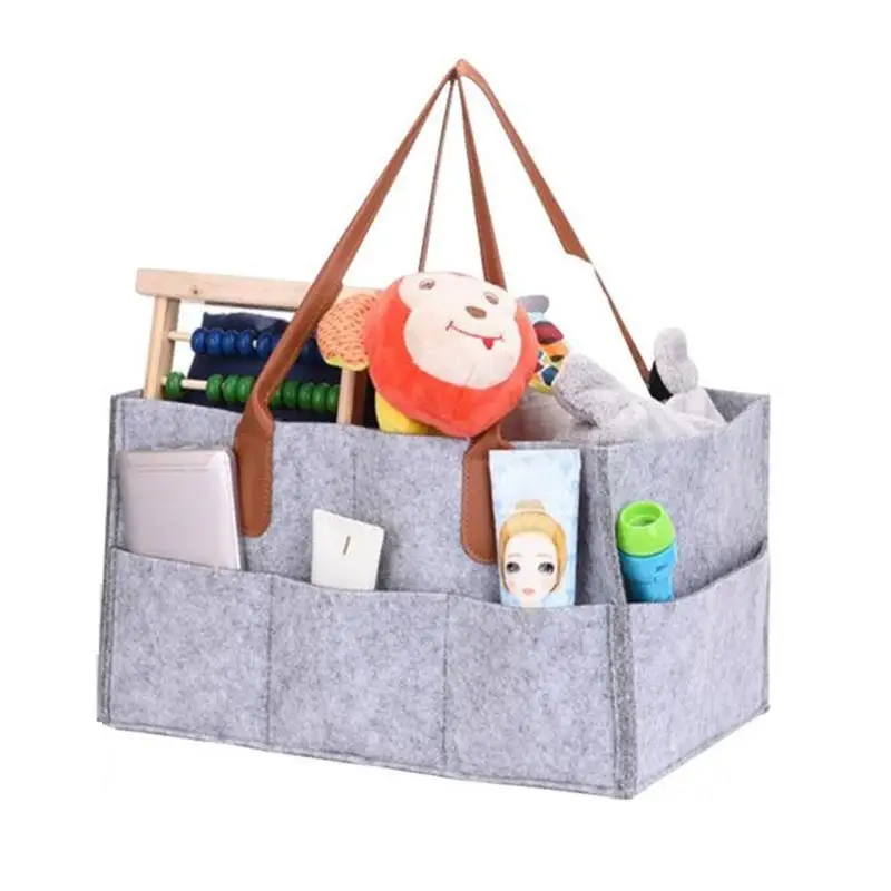 طوي متعددة الوظائف حقيبة تخزين ذات سعة كبيرة حفاضات العلبة تنظيم المحمولة ألعاب أطفال حمل المنظم