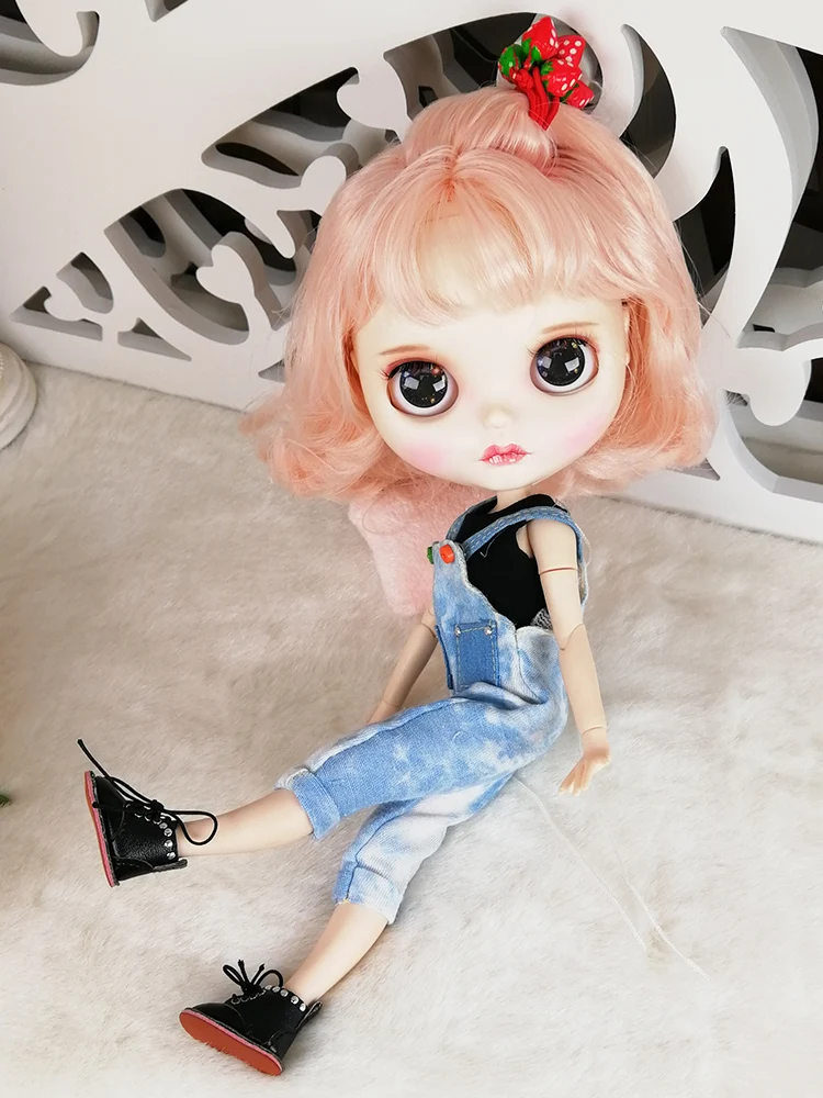 Kendra – Personalizzato Premium Neo Blythe Doll con capelli rosa, pelle bianca e viso imbronciato opaco 8