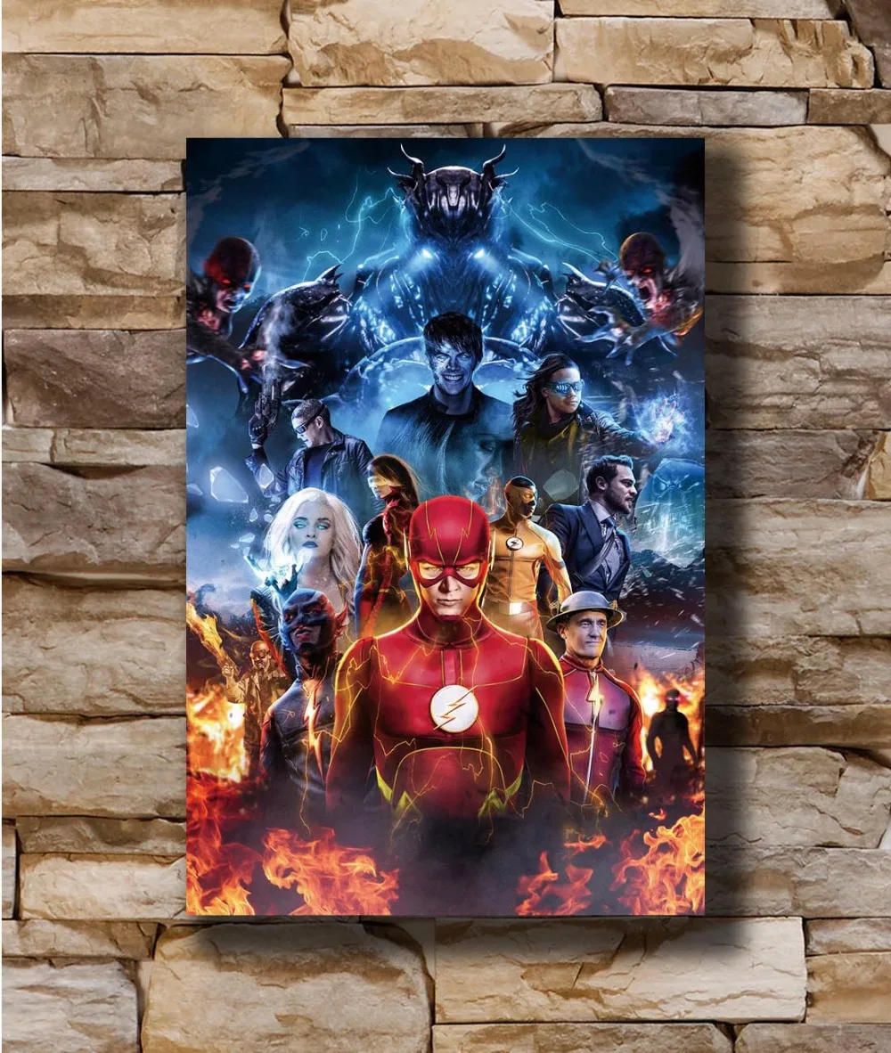 The Flash Justice League Hero Home Decoration Poster Wall Canvas Art