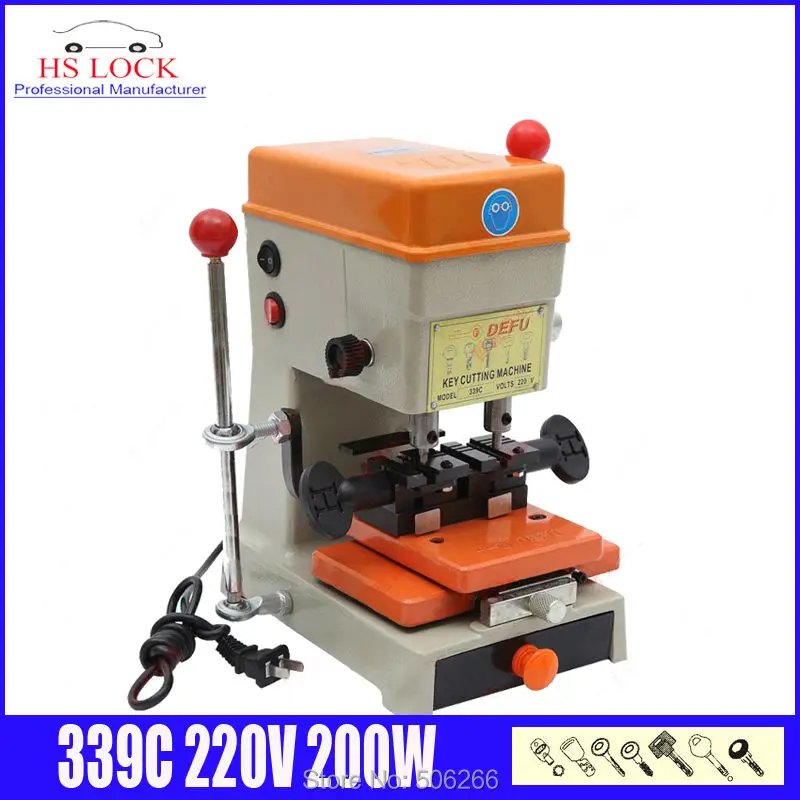 

100% original defu 339c key cutting machine 220v 180w car key duplicationg machine made in CHina