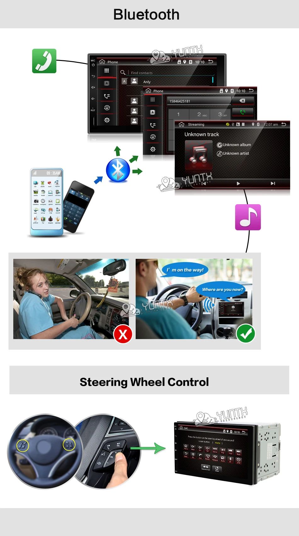 Top 7" Android 7.1 RAM 2G touch screen Quad core 2 DIN universal car radio gps with wifi BT stereo audio NO DVD PLAYER 15