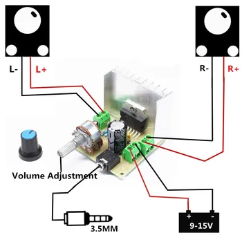 

TDA7297 Dual-Channel AC/DC 12V Digital Audio Amplifier Board 2*15W
