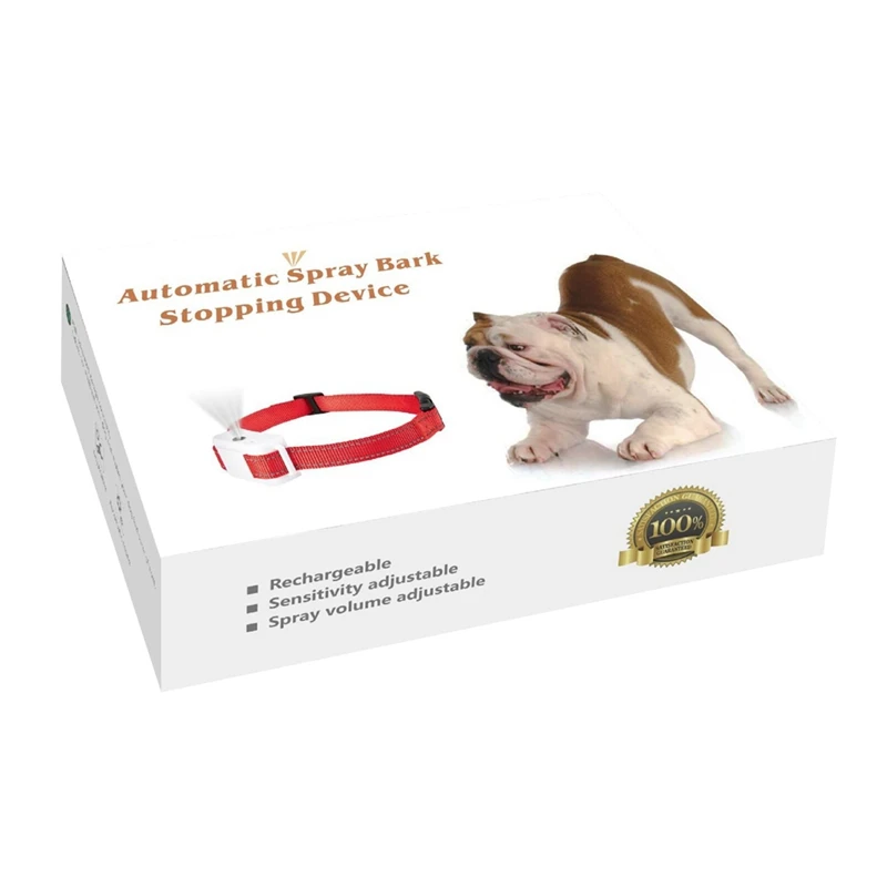 Полезный водонепроницаемый безопасный и автоматический Анти лай устройство USB питание спрей и звук лай ошейник для собак