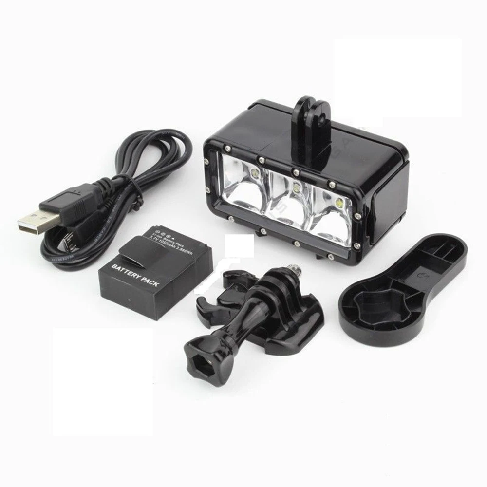 Waterproof LED Flash Video Light Underwater Diving Flash Shoot Lamp For GoPro Hero 5 4 Session 3 SJCAM Xiaomi Yi 4K Accessories 