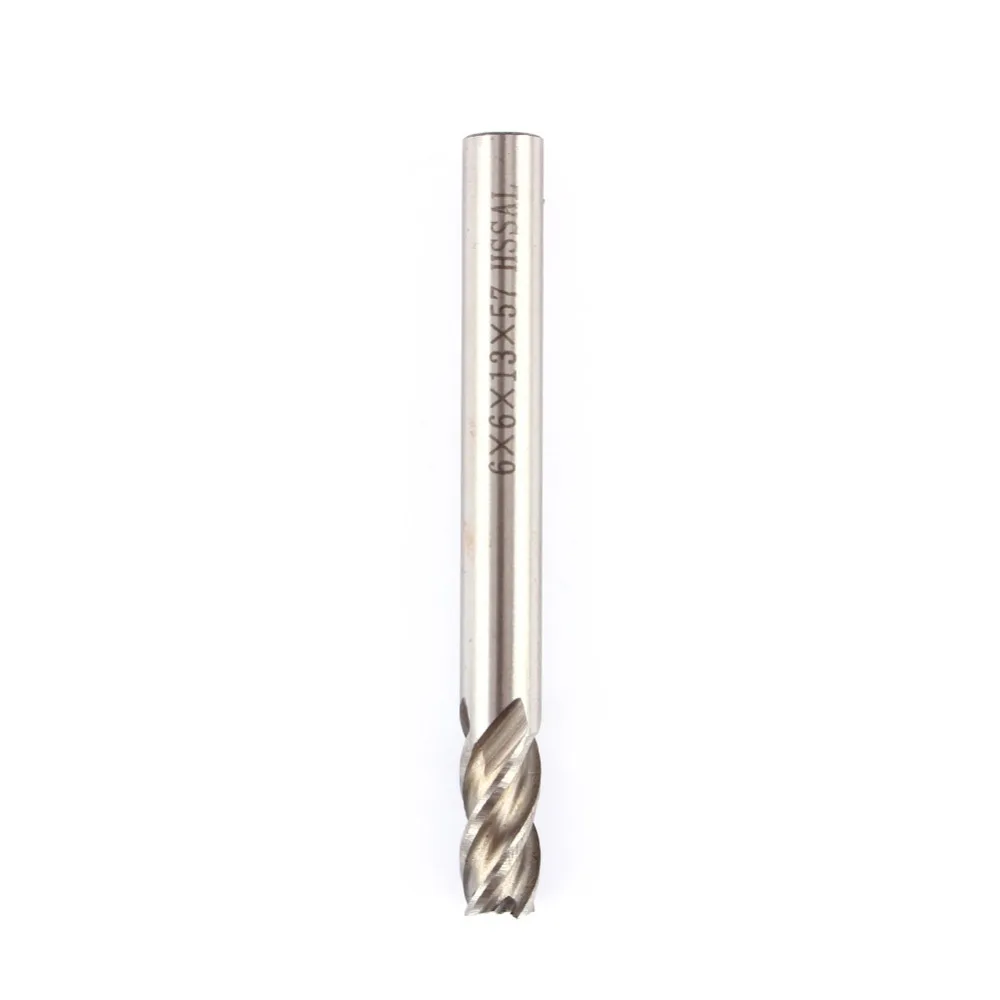 

1pcs GOOD 6mm x 6mm 4Flute HSS Aluminium End Mill Cutter Extended CNC Bit Incisive Strong and Durable