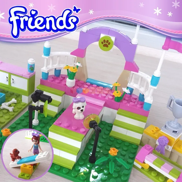BELA-10159-assemblage-building-blocks-185p-Girl-friends-series-Heart-lake-Mia-dog-show-bricks-gift (4)