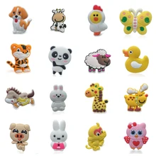 1 шт. милые животные ПВХ обувь талисманы обуви пряжки обувь аксессуары украшения подходят для Croc JIBZ вечерние подарки