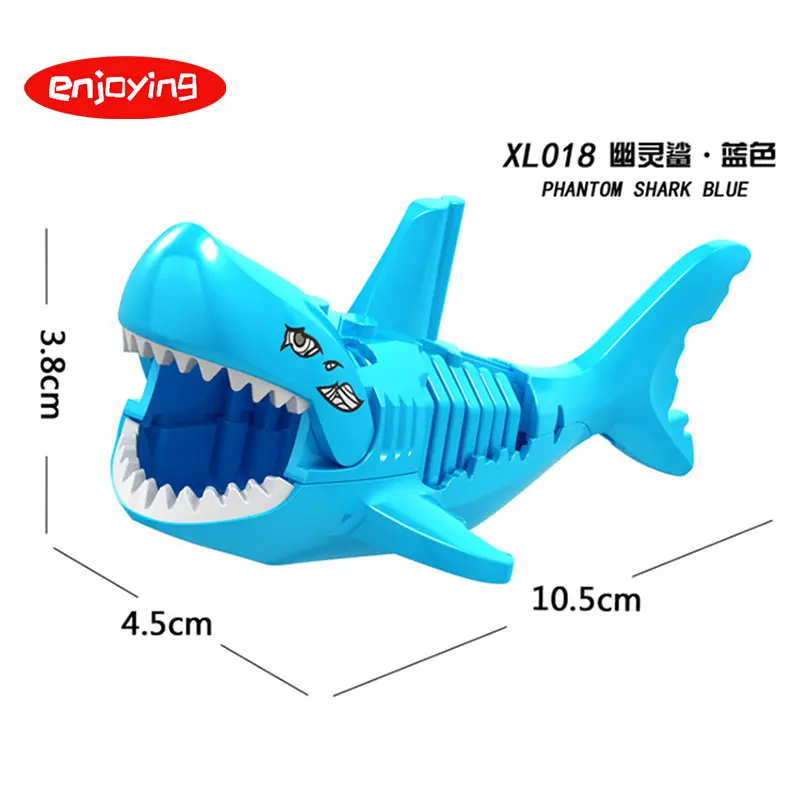 Акула животное игрушка Морская жизнь Кролик Фигурки DIY строительные блоки