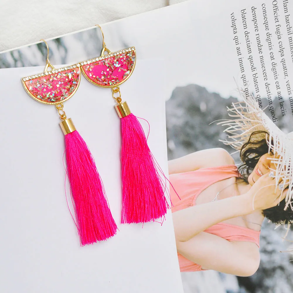 trendy long fringe earrings for women09