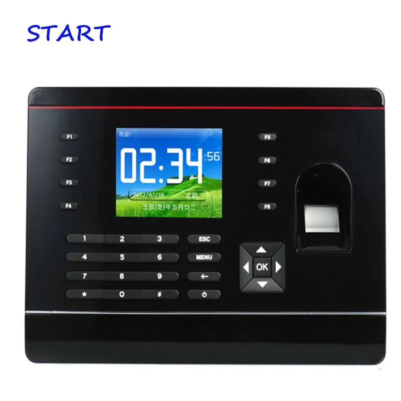 

Free shipping TCP/IP Fingerprint Time Attendance With RFID Card Reader 2.8inch Color Screen Time Recording Time Clock A-C061