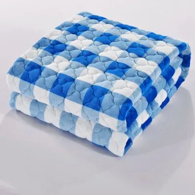 Мягкий диван/кровать одеяло s Флисовое одеяло s трикотажное покрывало-плед высокого качества Mantas E Cobertores De Casal Mantas Para постельные принадлежности ковер - Цвет: Blue White