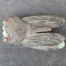 Китайская старая бронзовая Цикада коробка чернил вырезание слова для китайской каллиграфии бесплатно