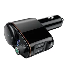 Авто USPS Baseus FM запускает двойной USB выход автомобиль заполненный 3.4A Автомобильный MP3-плеер автомобильные аксессуары Новинка