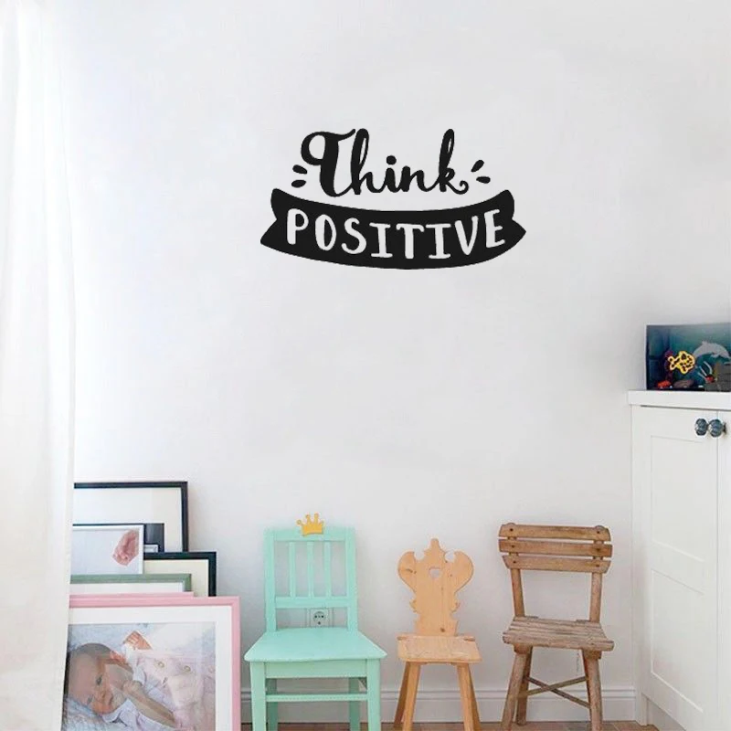 STIZZY Wall Decal Quotes Think Positive Wall Sticker For Kids Room