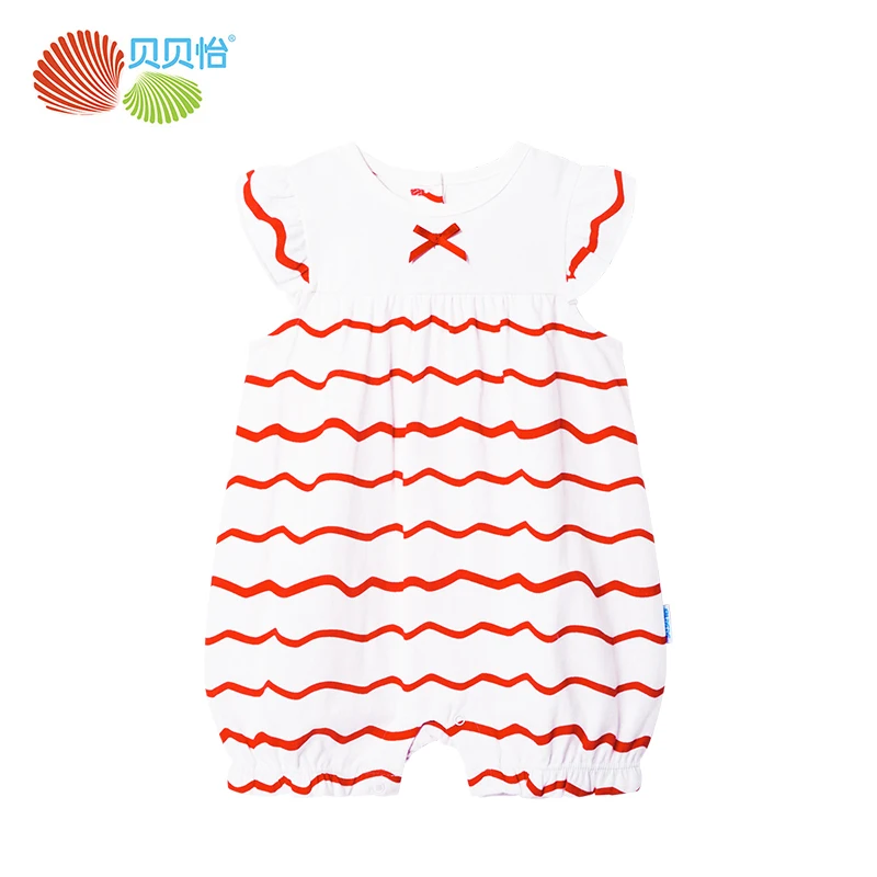 

Newborn clothes fashion baby girl rompers summer full cotton short rope toddle infant jumpsuit girl clothes