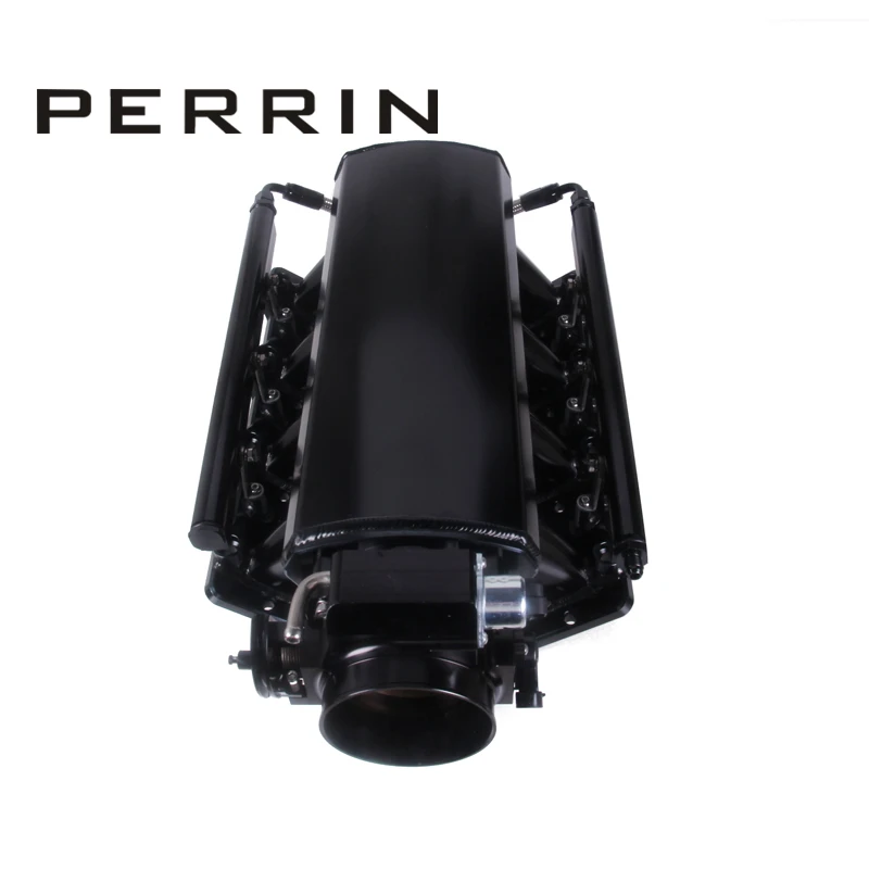 

Black 92mm LS1 LS2 TIG WELDED Fabricated Intake Manifold Fuel Rails and TB fit cathedral style LS1 LS2 LS6