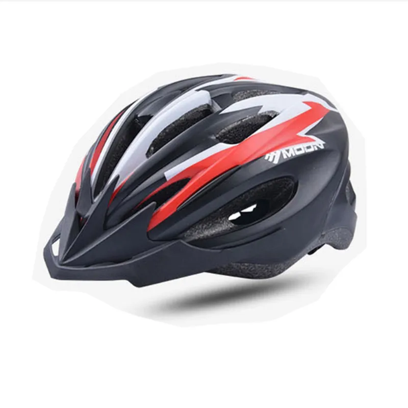 MOON унисекс велосипедные шлемы интегрированный на открытом воздухе для верховой езды обновление с светодиодный/сеткой Защита Велоспорт Шлем a39 - Цвет: Красный