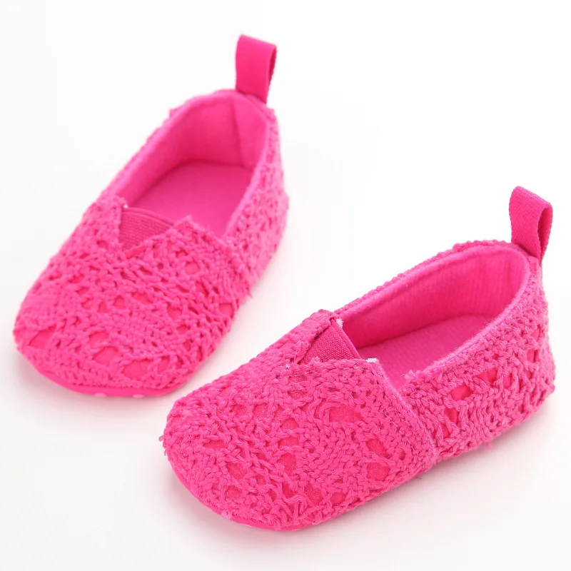 

New Fashion Newborn Baby Girls Shoes Spring Summer Style Princess Shoes KnitBaby Shoes Solid Soft Soled Shoes 0-18 Month