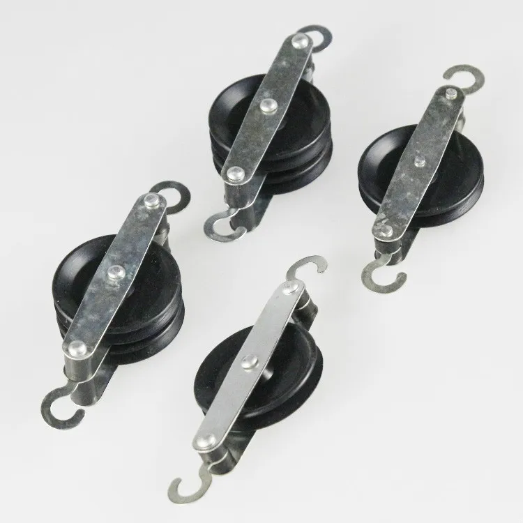 Tackle Block Pulley Group, Single Pulley, Double Pulley and Pulley, Two