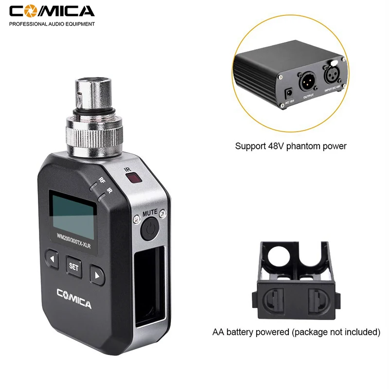 Comica UHF 96-Channels Wireless Plug-on XLR