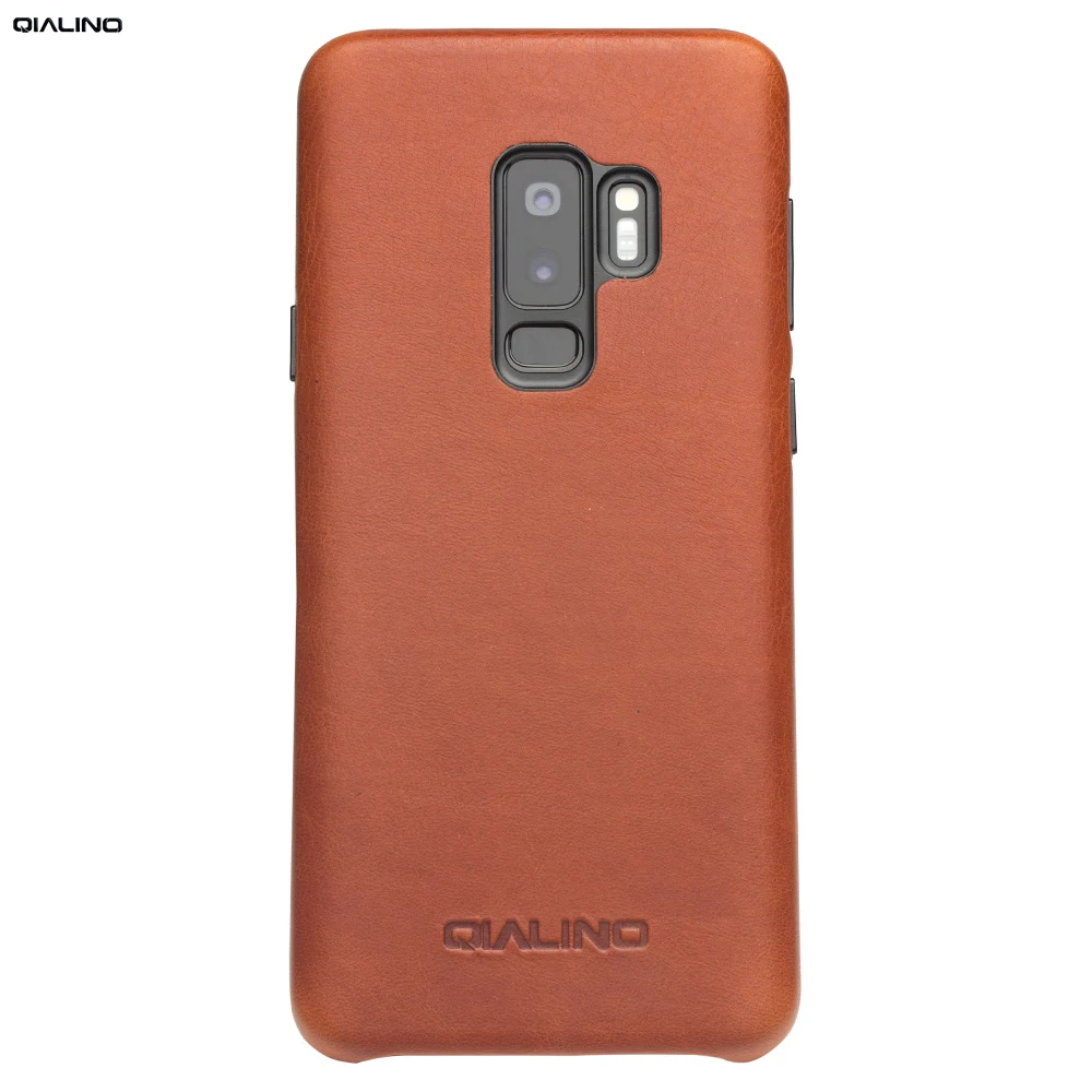 Ультратонкий чехол QIALINO из натуральной кожи для Samsung Galaxy S9 модная роскошная сумка