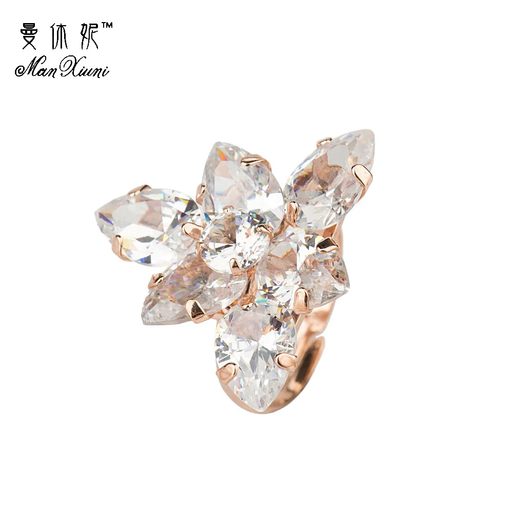 Бренд треугольник Цветок Bling кубический циркон элегантный оригинальный