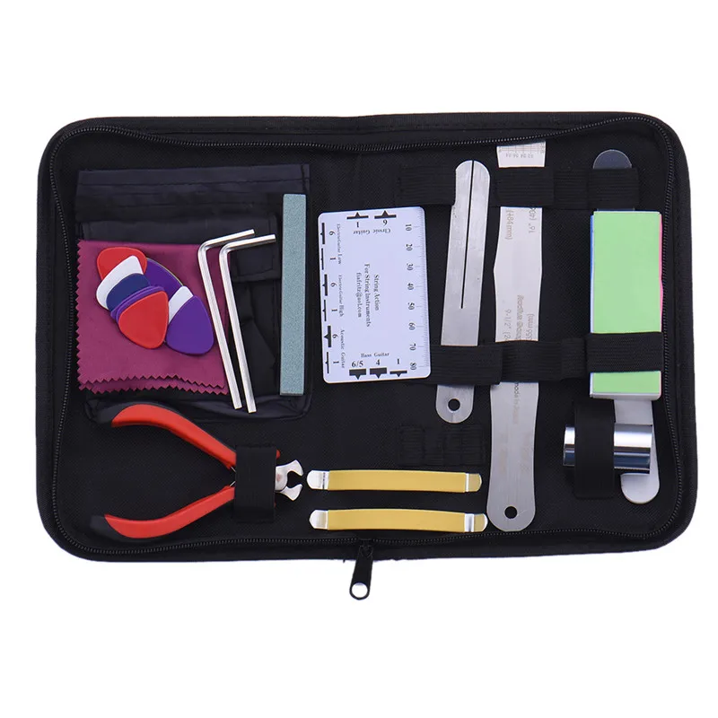 

Practical Guitar Care Tool Clean Maintenance Measure Kit Universal Repair Fix Tool Kit and Guitars cleaning tool set