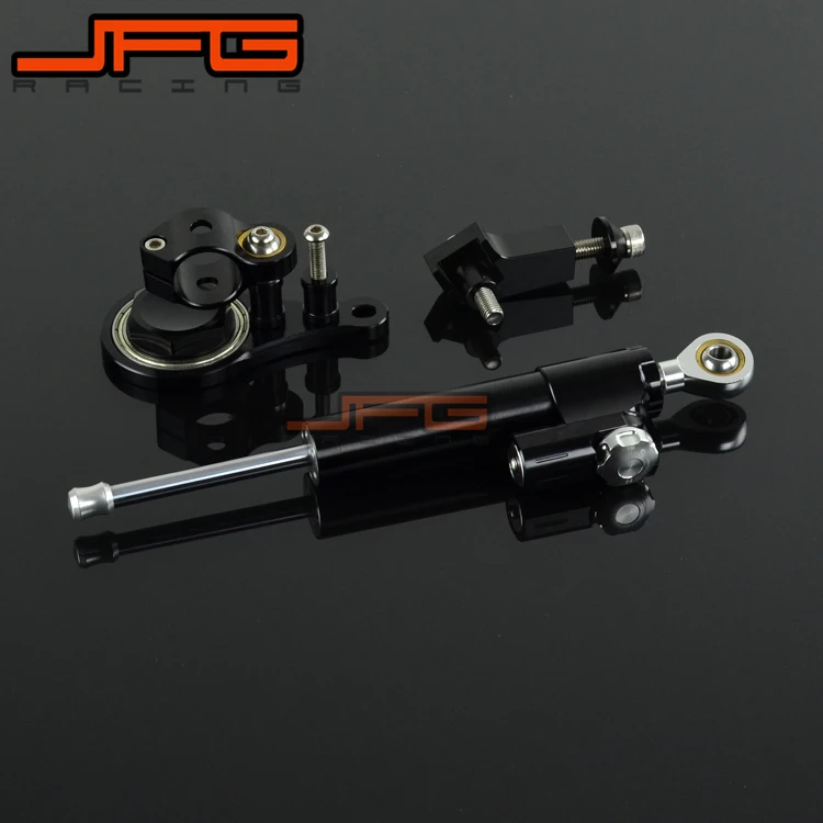 

CNC Steering Damper Stabilizer Linear Reversed Safety Control & Adapter Bracket For KAWASAKI ZX6R ZX-6R 2005 2006 05 06