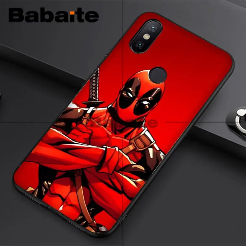 Babaite Marvel Дэдпул комический Человек-паук чехол для телефона чехол для redmi 5 плюс 5A 6pro 4X note5A note4x note6pro 6A coque