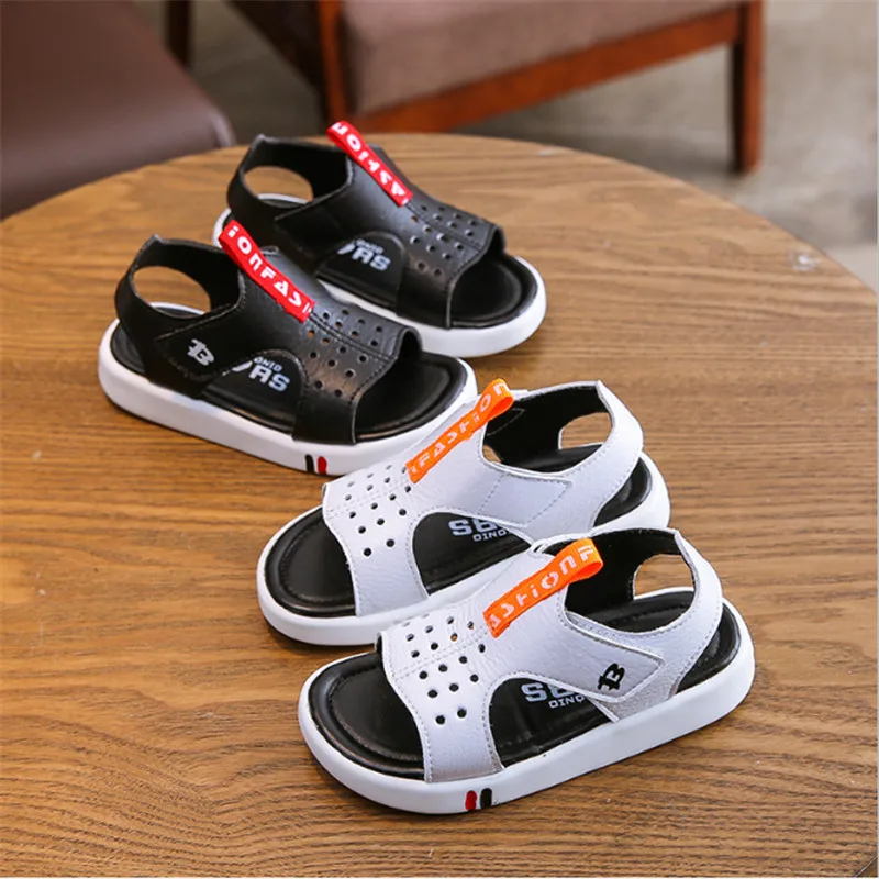 2019 New Summer Boy Sandals Genuine Leather Kids Shoes For Boys Soft Non-slip Breathable Children Beach Sandals Size 27-37 2019 New Summer Boy Sandals Genuine Leather Kids Shoes For Boys Soft Non-slip Breathable Children Beach Sandals Size 27-37
