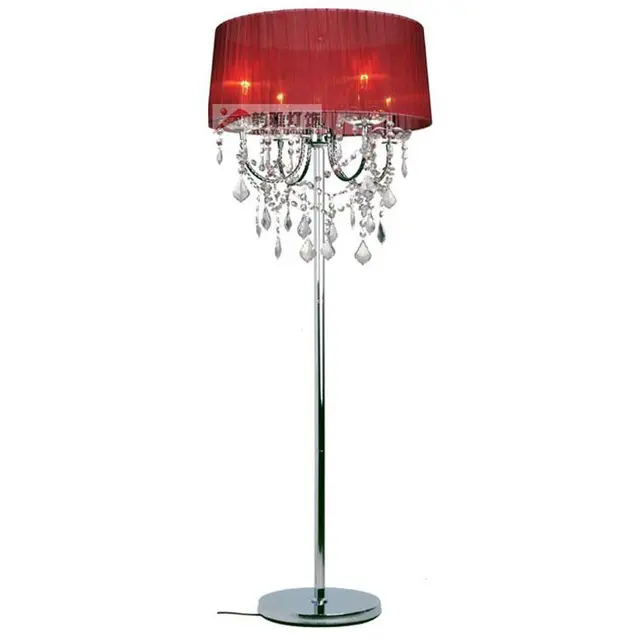 Modern Crystal Living Room Floor Lamp European Fabric Lampshade Modern Crystal Living Room Floor Lamp European Fabric Lampshade Hanging Bedroom Bedsides Lighting