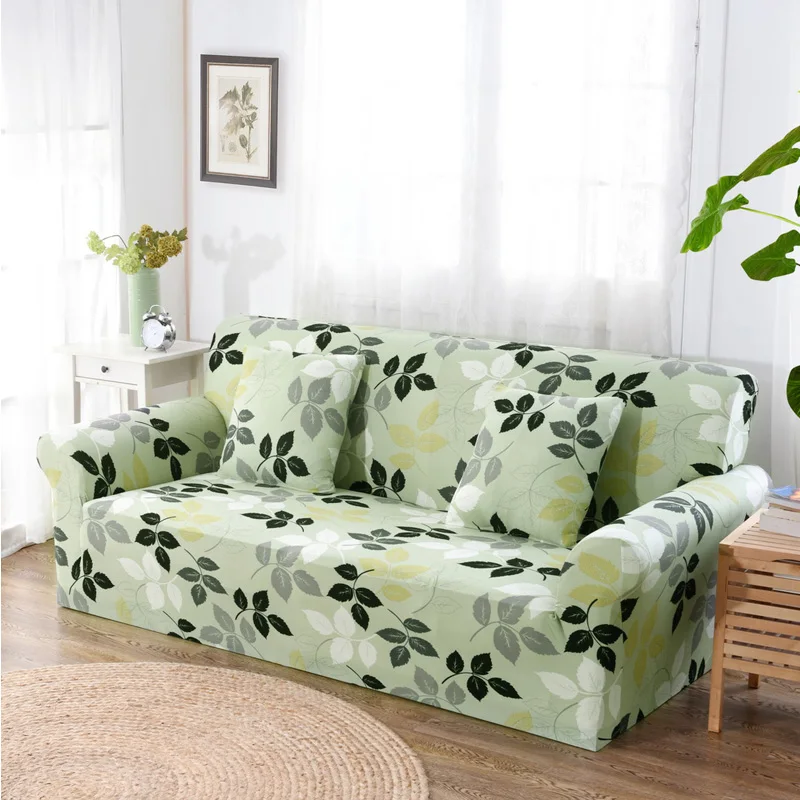 Эластичный чехол для дивана с цветочным принтом, растягивающийся угловой чехол для дивана, чехол для дивана для гостиной, для домашних животных, funda, диван - Цвет: Color 1