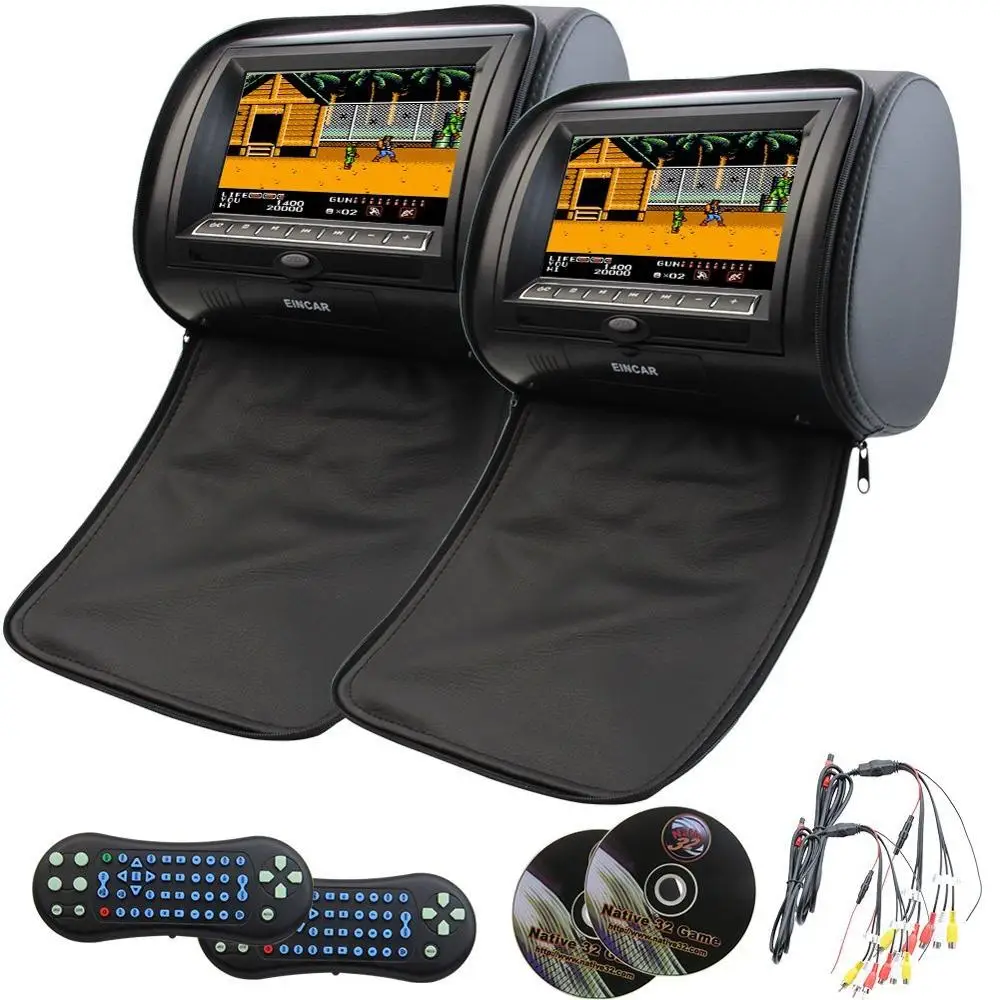 Eincar 2 шт. Автомобильный подголовник монитор DVD плеер mp3/mp4/DVD/CD SD/USB FM IR автомобильное