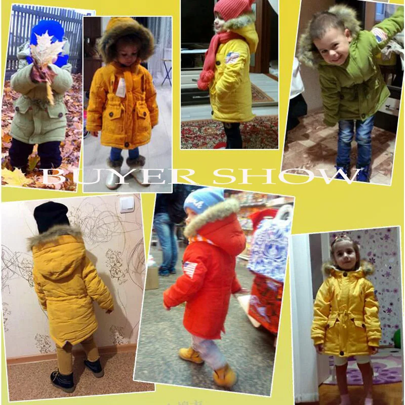 New Children Winter Clothing Coats Boys Girls Warm Jackets Park Hooded Slim Kids Outerwear Clothes Costumes Boys Windproof Coat