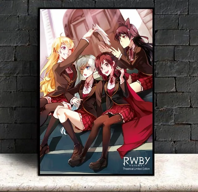 Печать на холсте украшение дома Rwby Классический Аниме Стены Модульная художественная картина картины скандинавском стиле плакат прикроватный фон - Цвет: BO xianru557-09