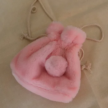 

Faux fur plush women coin purse wallet mini shoulder crossbody messengers bag female small pouch for kindergarten baby girls
