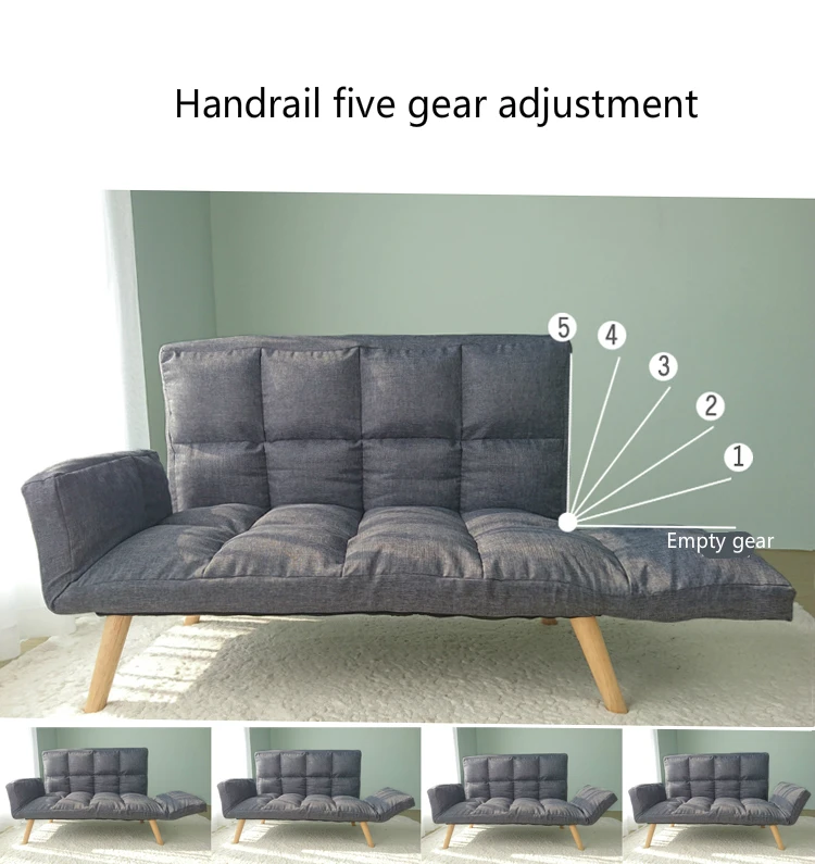 Современный простой складной ленивый диван для гостиной, стул для спальни, тканевый художественный съемный регулируемый диван с спинкой для двойных человек