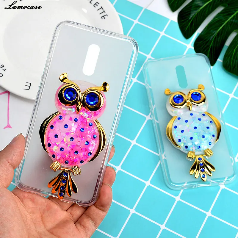 Glitter Dynamic Liquid Quicksand Case for Fly Cirrus 13 FS518 3D Owl Unicorn Cartoon Animals Cover For Fly FS518 FS 518 Shining