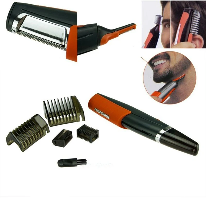 

2018 Original Micro Trimer Hair Cutter Clipper For Men Ear Sideburns Eyebrow with 4 Combs Cleaner Machine Styling Kit drop ship