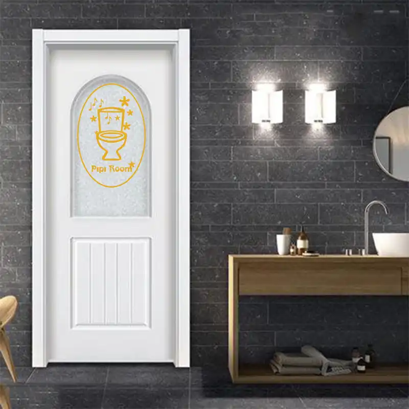 Pegatinas Divertidas Frances Pipi Habitacion Bano Wc Senal Puerta