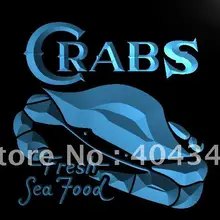 LK655-крабы свежие морепродукты Ресторан светодиодный неоновый свет знак