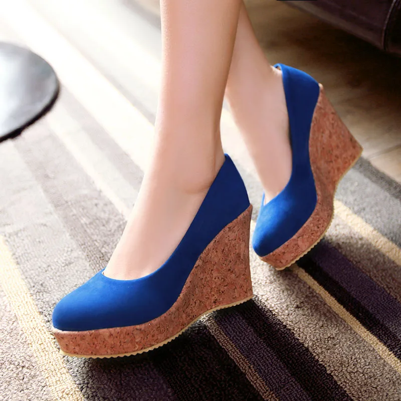 

GOXPACER 2018 New Spring And Summer Women Shoes Flock Women Pumps Ultra High Heels Platform Single Shoes Shallow Mouth