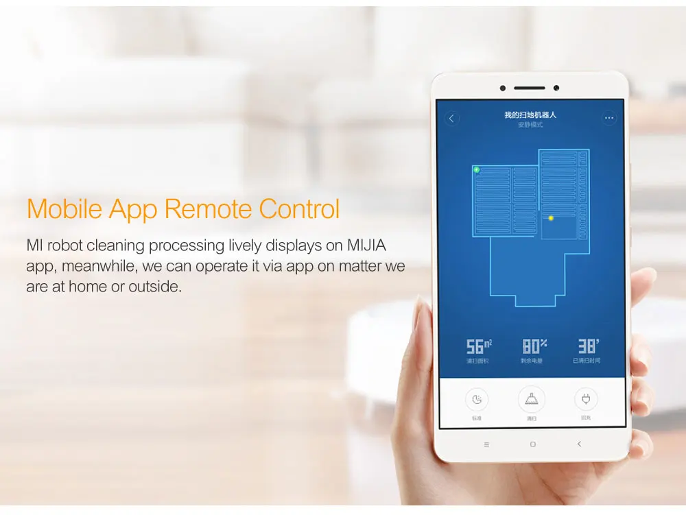 Original Xiaomi Mi Robot Vacuum Cleaner Robotic Smart Planned App Remote Control Automatic Sweeping Dust Sterilize Self Charge (12)