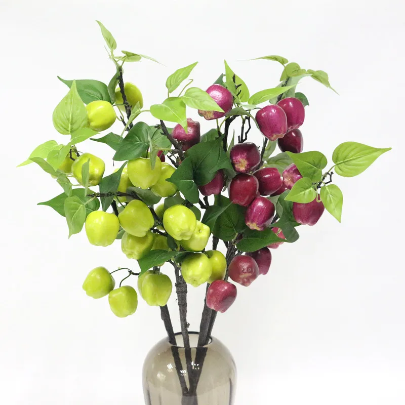 Flone Artificial Apple Tree Simulation Foam Apple Tree Branch Fake Plant Flower Home Party Table Decor Plant (2)