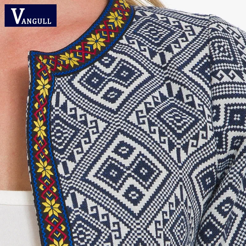 Vangull Bohemian Embroidered Jacket Basic Tassel Vintage Fringe Tape Trim Women Coat 2018 New Long Sleeve Elegant Boho Jacket