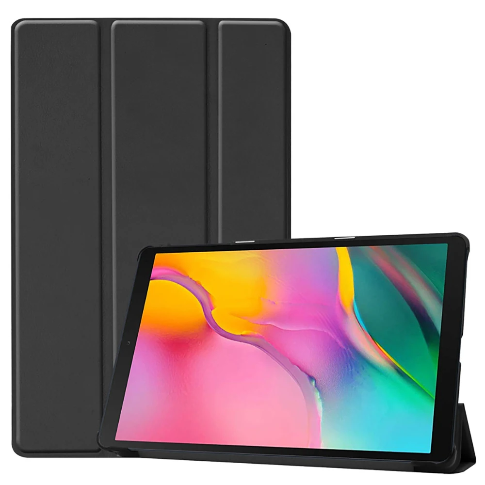 

for Samsung Galaxy Tab A 10.1 T510 T515 Case Slim Leather Tablet Case Triple Folding Stand Case with Auto Wake / Sleep Function