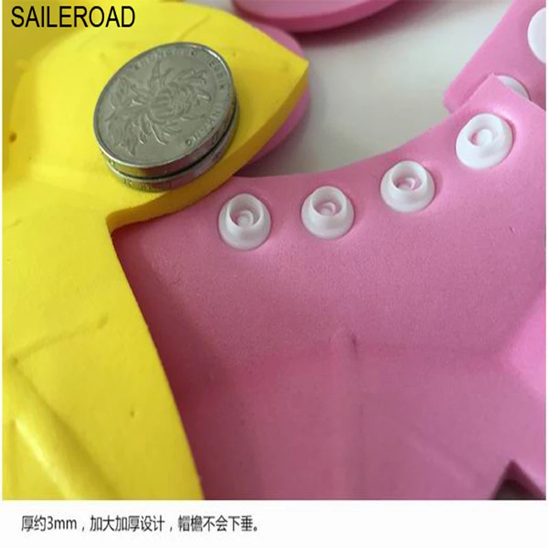 SAILEROAD/Новинка, 1 шт. в партии, для маленьких мальчиков и девочек, шапочка для душа с шампунем, EVA, однотонная, пригодная для ухода, ванна, защита для детей, детская шапочка