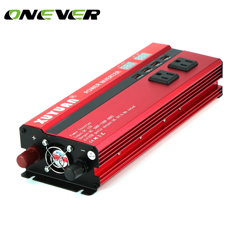 

Onever 5000W Solar Car Power Inverter LED DC12/24V to AC110/220V Sine Wave Converter with 4 USB Interfaces