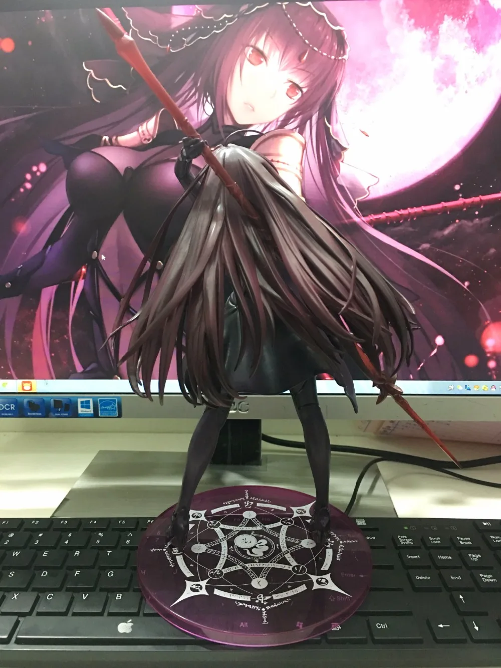 Fate/Stay Night фигурки Fate Grand Order Lancer Scathach фигурка игрушка 270 мм Аквамарин Fate аниме модель Fate/Grand Order